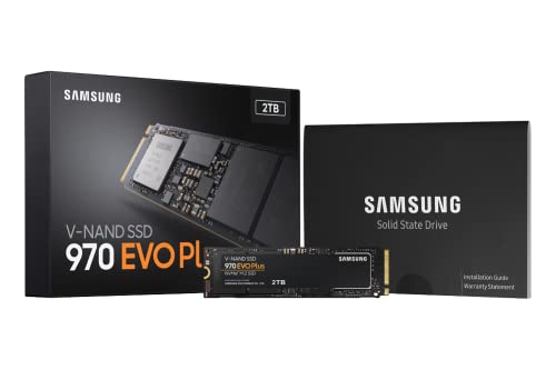 Samsung 970 EVO Plus SSD 2TB NVMe M.2 Internal Solid State Hard Drive, V-NAND Technology, Storage and Memory Expansion for Gaming, Graphics w/ Heat Control, Max Speed, MZ-V7S2T0B/AM