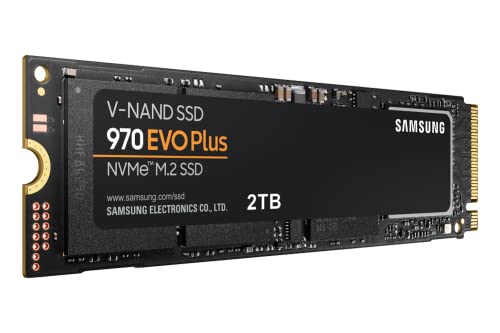 Samsung 970 EVO Plus SSD 2TB NVMe M.2 Internal Solid State Hard Drive, V-NAND Technology, Storage and Memory Expansion for Gaming, Graphics w/ Heat Control, Max Speed, MZ-V7S2T0B/AM