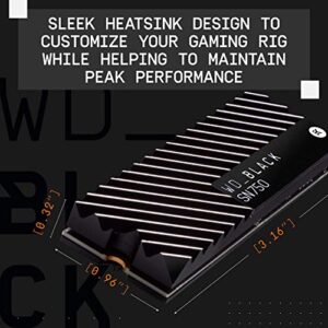 WD_BLACK 2TB SN750 NVMe Internal Gaming SSD Solid State Drive with Heatsink - Gen3 PCIe, M.2 2280, 3D NAND, Up to 3,400 MB/s - WDS200T3XHC