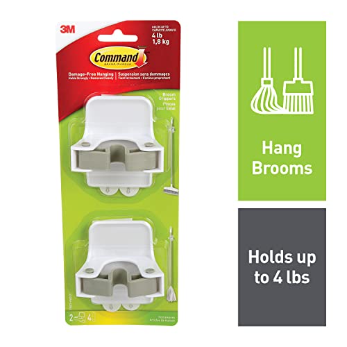 2 Pack Adhesive Broom Gripper Clips