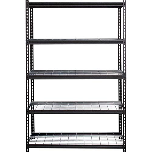 Lorell Wire Deck Shelving Storage Rack, Black