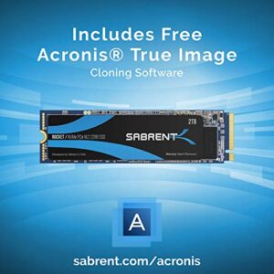 SABRENT 2TB Rocket NVMe PCIe M.2 2280 Internal SSD High Performance Solid State Drive (SB-ROCKET-2TB)