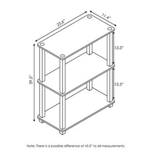 Furinno Turn-S-Tube 3-Tier Compact Multipurpose Shelf 2-Pack Americano/Black