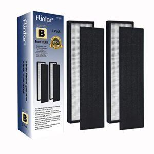 flintar flt4825 true hepa replacement filter b, compatible with germguardian air purifier ac4825 series, ac4300bptca, ac4850pt, ac4900ca, cdap4500bca, oransi finn, 2-pack