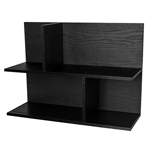 Atlantic Infiniti Modular Storage Shelf 2-Pack – Italian-Design Storage Shelving System with Multiple configurations to Maximize Storage Capacity, Expandable & Stackable, PN 38408097 in Black