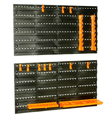 VViViD ABS 42pc 39" x 21" Wall-Mounted DIY Storage Bin and Tool Organizer Board Set 110 lb Capacity