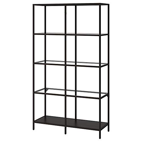 IKEA Vittsjö Shelf Unit, Black-Brown, Glass