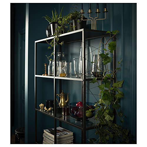 IKEA Vittsjö Shelf Unit, Black-Brown, Glass