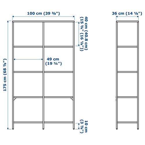 IKEA Vittsjö Shelf Unit, Black-Brown, Glass