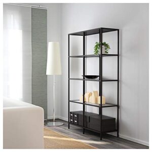 IKEA Vittsjö Shelf Unit, Black-Brown, Glass