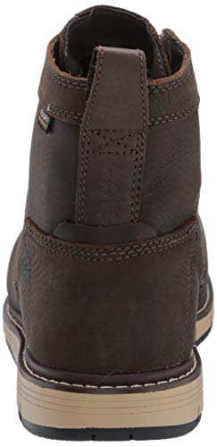 KEEN Utility Men's San Jose 6” Alloy Toe Waterproof Wedge Work Boots, Cascade Brown/Black, 12 2E (Wide) US