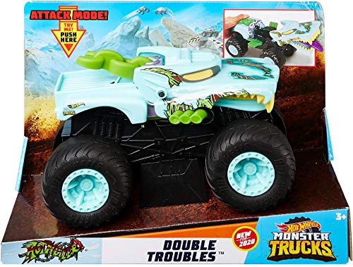 Hot Wheels Monster Truck Double Troubles 1:24 Scale Transforming Trucks Ages 3 to 5