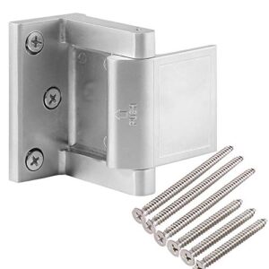 hotel security door lock with stainless steel screws,privacy door latch for in-swinging doors extra high home door security lock(silver-1 pack)