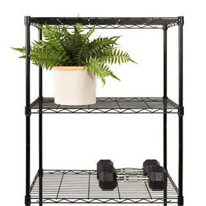 5-Wire Shelving Unit Steel Large Metal Shelf Organizer Garage Storage Shelves Heavy Duty NSF Commercial Grade Utility Storage Metal Layer Rack for Garage Kitchen Office 14"D x 24"W x 60"H,Black