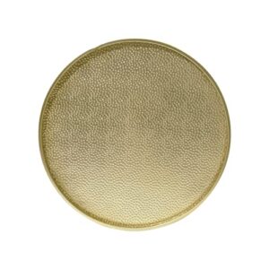 Christopher Knight Home Rache Modern Round Coffee Table with Hammered Iron, Gold, 26. 00” L x 26. 00” W x 17. 00” H