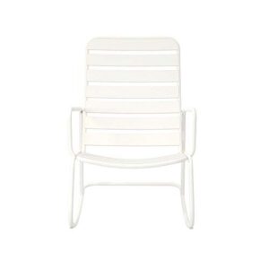 novogratz 88065wht1e poolside roberta outdoor rocking chair, white