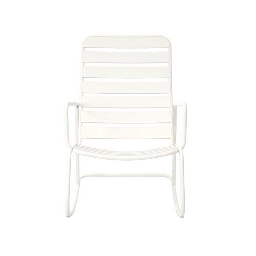 Novogratz 88065WHT1E Poolside Roberta Outdoor Rocking Chair, White