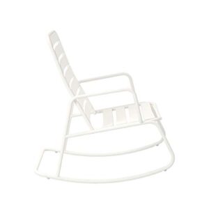 Novogratz 88065WHT1E Poolside Roberta Outdoor Rocking Chair, White