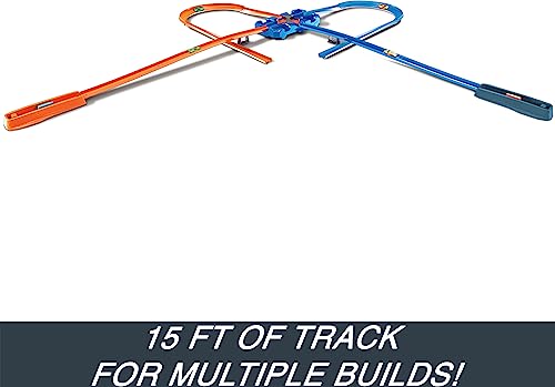 Hot Wheels Track Builder Playset, Deluxe Stunt Box with 25 Component Parts & 1:64 Scale Toy Car [Amazon Exclusive]
