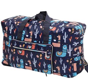 foldable travel duffle bag for women girls large cute floral weekender overnight carry on bag for kids checked luggage bag