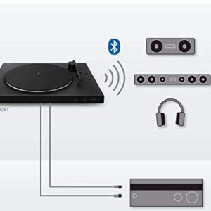 Sony PS-LX310BT Belt Drive Turntable: Fully Automatic Wireless Vinyl Record Player with Bluetooth and USB Output Black