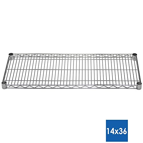 Shelving Inc. 14" d x 36" w x 84" h Chrome Wire Shelving with 5 Tier Shelves, Weight Capacity 800lbs Per Shelf