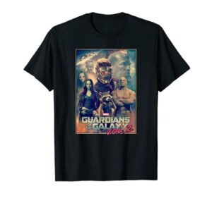 marvel guardians of the galaxy vol 2 team effort poster t-shirt