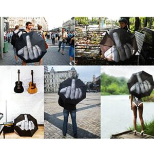 TIHOOD Funny Folding Middle Finger Umbrella Creative Gift for Man/Women