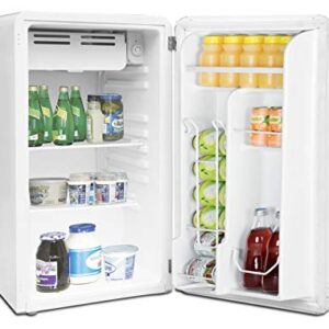 FRIGIDAIRE EFR372-WHITE 3.2 Cu Ft White Retro Compact Rounded Corner Premium Mini Fridge