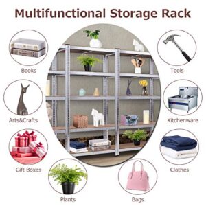 Giantex 5-Tier Shelving Rack Garage Storage Rack Adjustable Shelves Steel Multipurpose Display Stand Bolt-Free Assembly