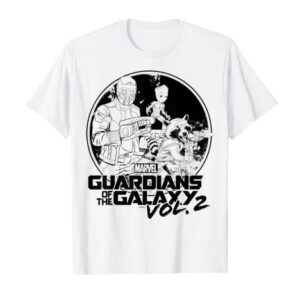 Marvel Guardians Of The Galaxy Vol 2 Team Line Silhouette T-Shirt