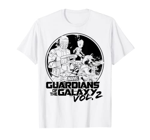 Marvel Guardians Of The Galaxy Vol 2 Team Line Silhouette T-Shirt