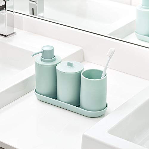 iDesign Cade Bathroom Accessories, Soft Aqua