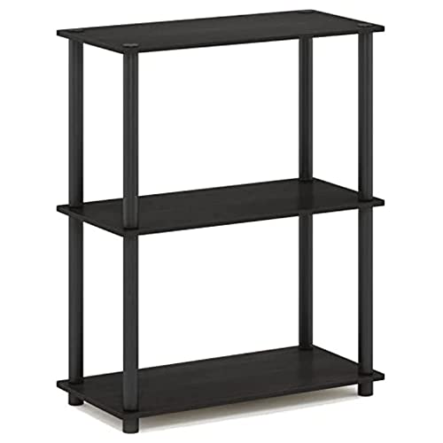 Furinno Turn-N-Tube Display Rack, 3-Tier Single, Espresso/Black