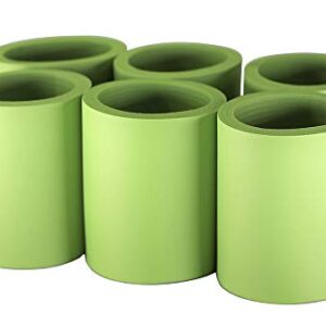 Pinnacle Mercantile Beer Can Coolers Thick Insulators Foam Non-Collapsible Lime Green Set 6