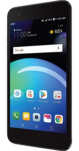 LG Phoenix 4 Smartphone, 4G LTE, Android 7.1 OS, 16GB, Black for AT&T Prepaid