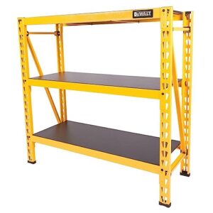 dewalt 4-foot tall, 3-shelf industrial workshop/garage storage rack, total capacity: 4,500 lbs.