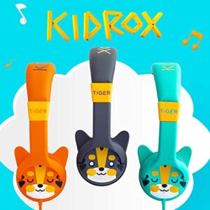 Kidrox Toddler Headphones for 2 + Year Old - Baby Headphones for Plane, Infant Headphones for Girls, Headphones for Kids for School, Boys Headphones for Toddlers 1-3 Year Old, Childrens Headphones