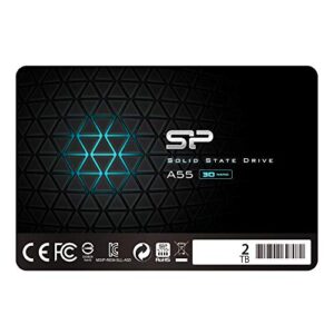 silicon power 2tb ssd 3d nand a55 slc cache performance boost sata iii 2.5" 7mm (0.28") ssd internal solid state drive (sp002tbss3a55s25)