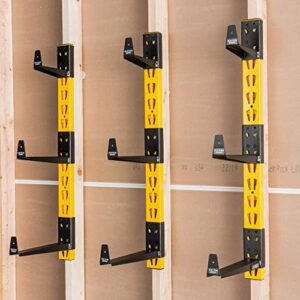 DEWALT 3-Piece Wall Mount Cantilever Wood and Lumber Storage Rack for Workshop Shelving, Multi-Depth Storage, Supports a Total of 273 lbs.