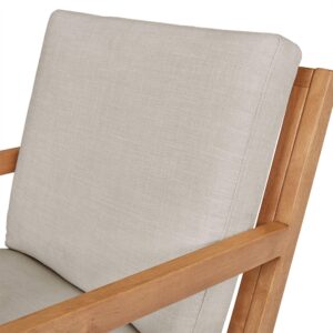 Amazon Brand - Stone & Beam Modern Hardwood Rocking Chair, 33.75"D x 24.5"W x 31.13"H, Light Grey