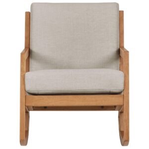 Amazon Brand - Stone & Beam Modern Hardwood Rocking Chair, 33.75"D x 24.5"W x 31.13"H, Light Grey