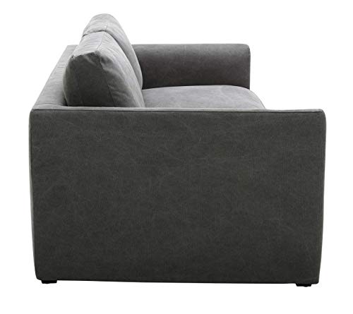 Amazon Brand – Stone & Beam Faraday Down-Filled Casual Slipcovered Sofa, 89"W, Charcoal Grey