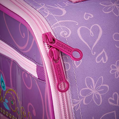 American Tourister Kids' Disney Softside Upright Luggage,Telescoping Handles, Princess 2, 18"