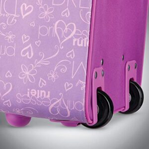 American Tourister Kids' Disney Softside Upright Luggage,Telescoping Handles, Princess 2, 18"