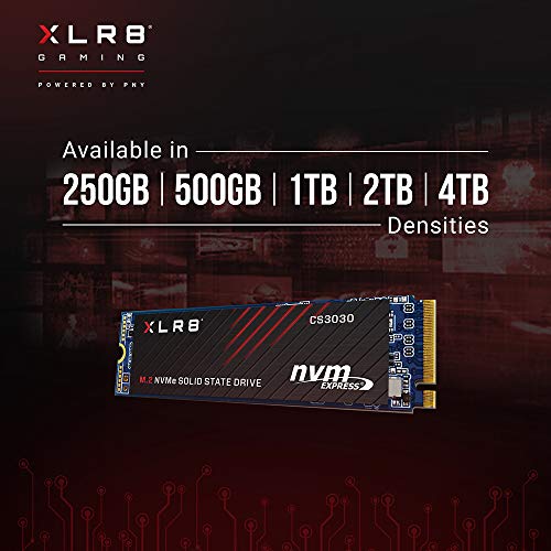 PNY XLR8 CS3030 2TB M.2 PCIe NVMe Gen3 x4 Internal Solid State Drive (SSD), Read up to 3,500 - M280CS3030-2TB-RB