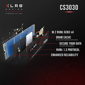 PNY XLR8 CS3030 2TB M.2 PCIe NVMe Gen3 x4 Internal Solid State Drive (SSD), Read up to 3,500 - M280CS3030-2TB-RB