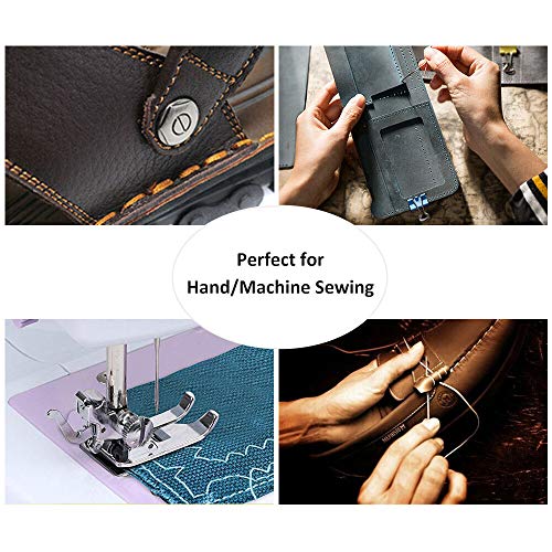 Desirable Life Bonded Nylon N66 Sewing Thread 1500 Yards Size #69 T70 210D/3 for Leather Denim Hand Machine Craft Shoe Bag Repairing Strong Heavy Duty High Temperature Resistant Waterproof (Coffee)