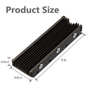 M.2 Heatsink NVME 2280 SSD Heat Sink Support Single Double Sided M2 SSD Cooling with Thermal Silicone Pads Cooler for Computer PC PS5 PCIE NVME or NGFF SATA M.2 SSD Installation