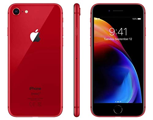 Apple iPhone 8, Verizon Unlocked, 64GB - Red - (Renewed)